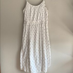 Speckled Navy and White Midi Loft Dress